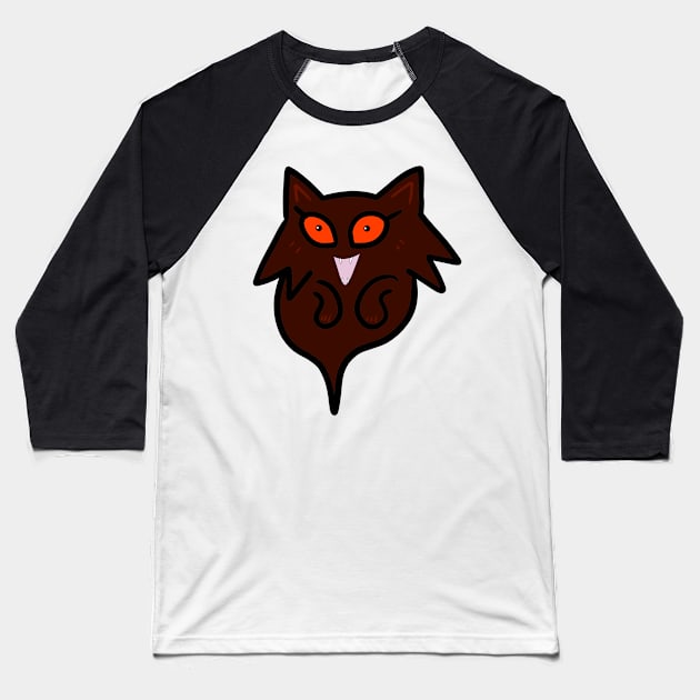 Ghost demon cat devil Baseball T-Shirt by FzyXtion